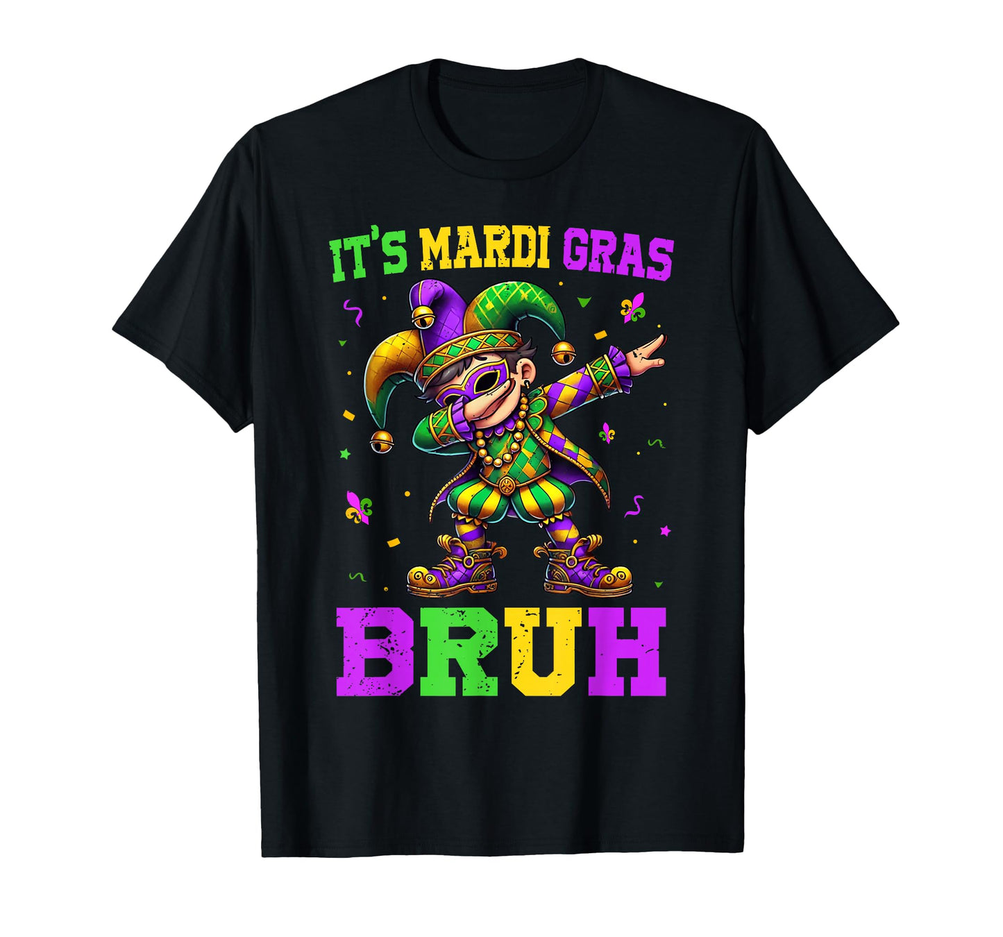 It's Mardi Gras Bruh Dabbing Boy Kids New Orleans Trip Men T-Shirt