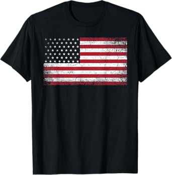 4th of July Christmas Gift American Flag Vintage Country Women Girls Kids Men T-Shirt