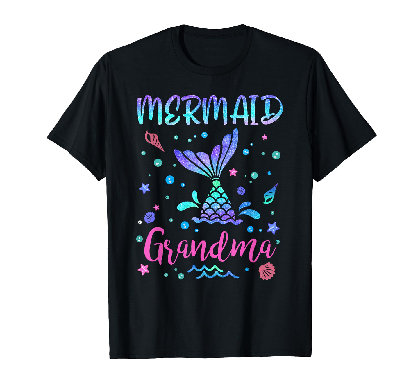 Birthday Mermaid Grandma Matching Family Bday Party Squad T-Shirt