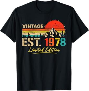 Vintage Est 1978 Limited Edition Classic 1978 Men and Women T-Shirt