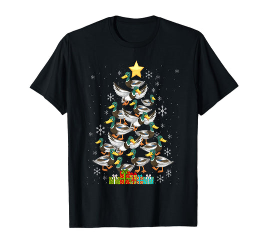 Mallard Duck Christmas Tree Costume Duck Lover T-Shirt