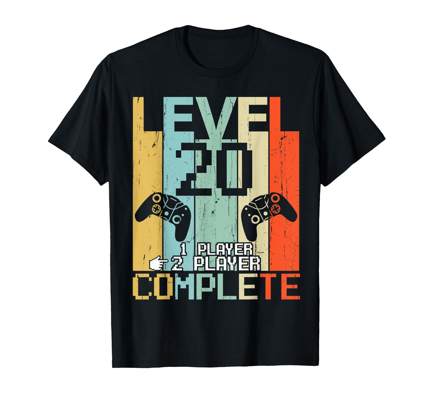 Level 20 Years Complete Gamer Couple Vintage Retro Shirt