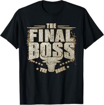 The Final Boss Vintage Rock Music Final Boss Gamer Bull Head T-Shirt