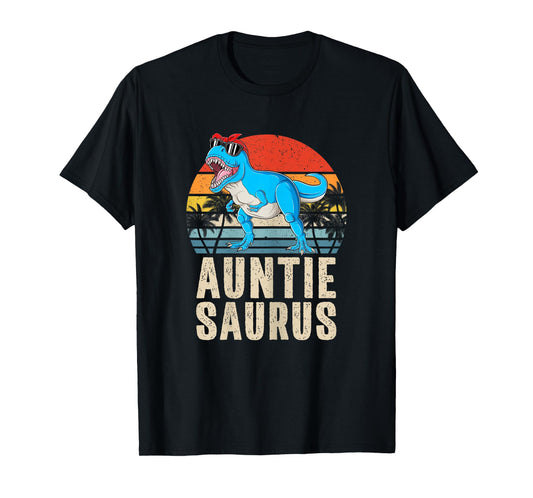 Auntiesaurus T Rex Auntie Saurus Dinosaur Family Matching T-Shirt