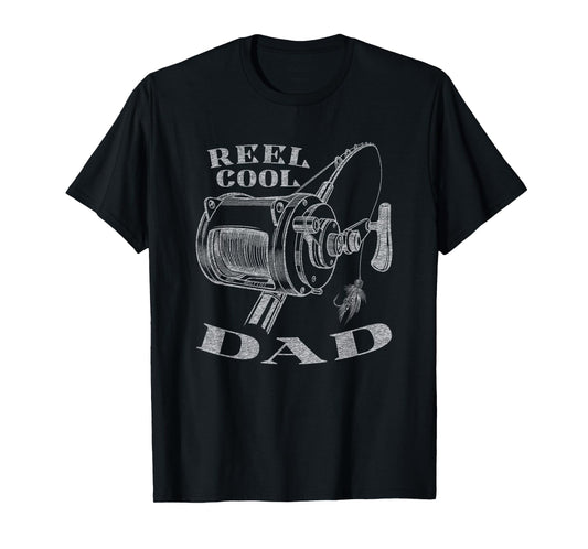 Best Dad Funny Reel Cool Dad Fishing Graphic T-Shirt