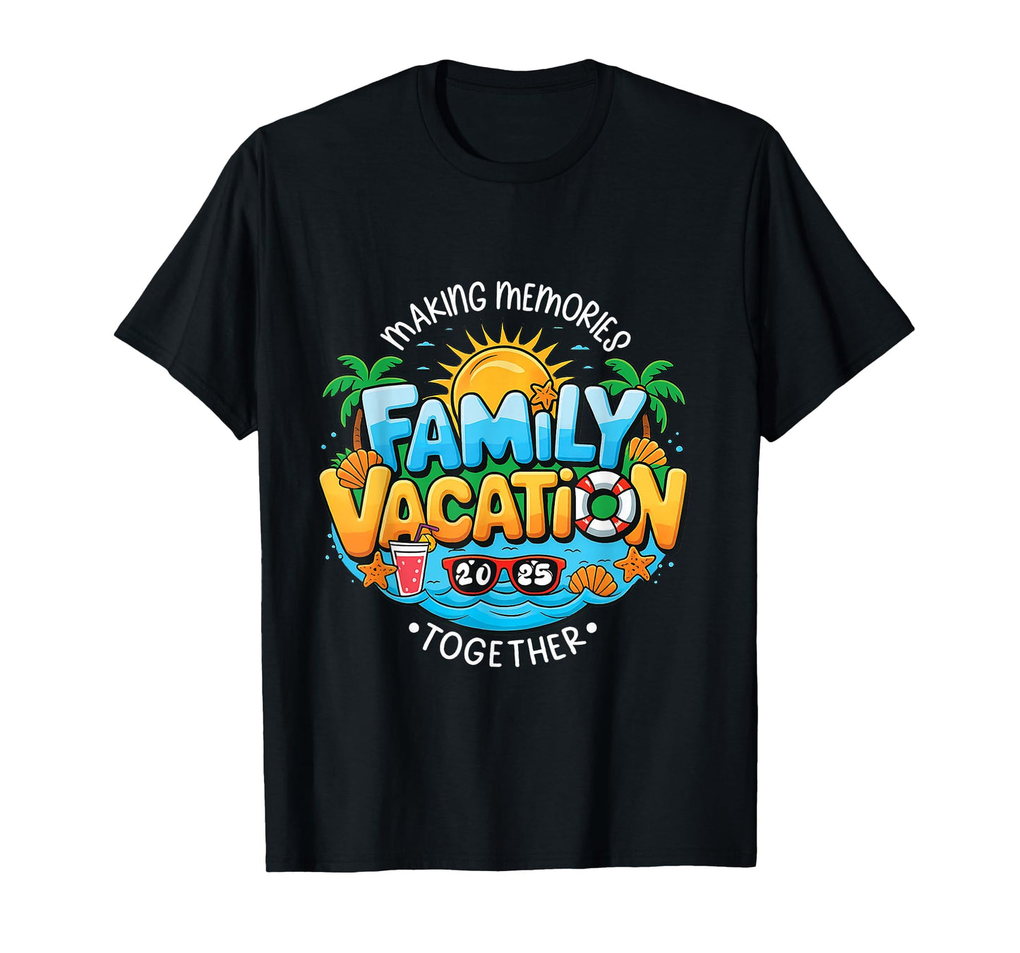 Family Vacation 2025 Beach Matching Family Summer Vacation T-Shirt