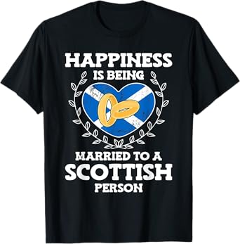 Marriage Anniversary Married To A Scottish Wife Husband T-Shirt