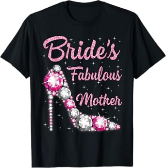 Mother's Fabulous Bride Happy Wedding Married Day Vintage T-Shirt