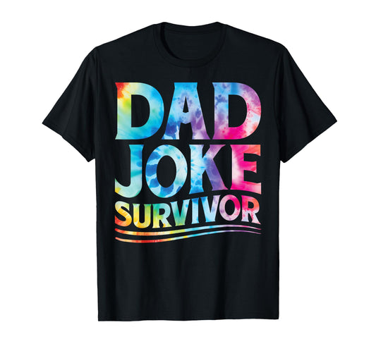Kids Dad Joke Survivor Tie Dye Matching Father Son Dad Jokes T-Shirt