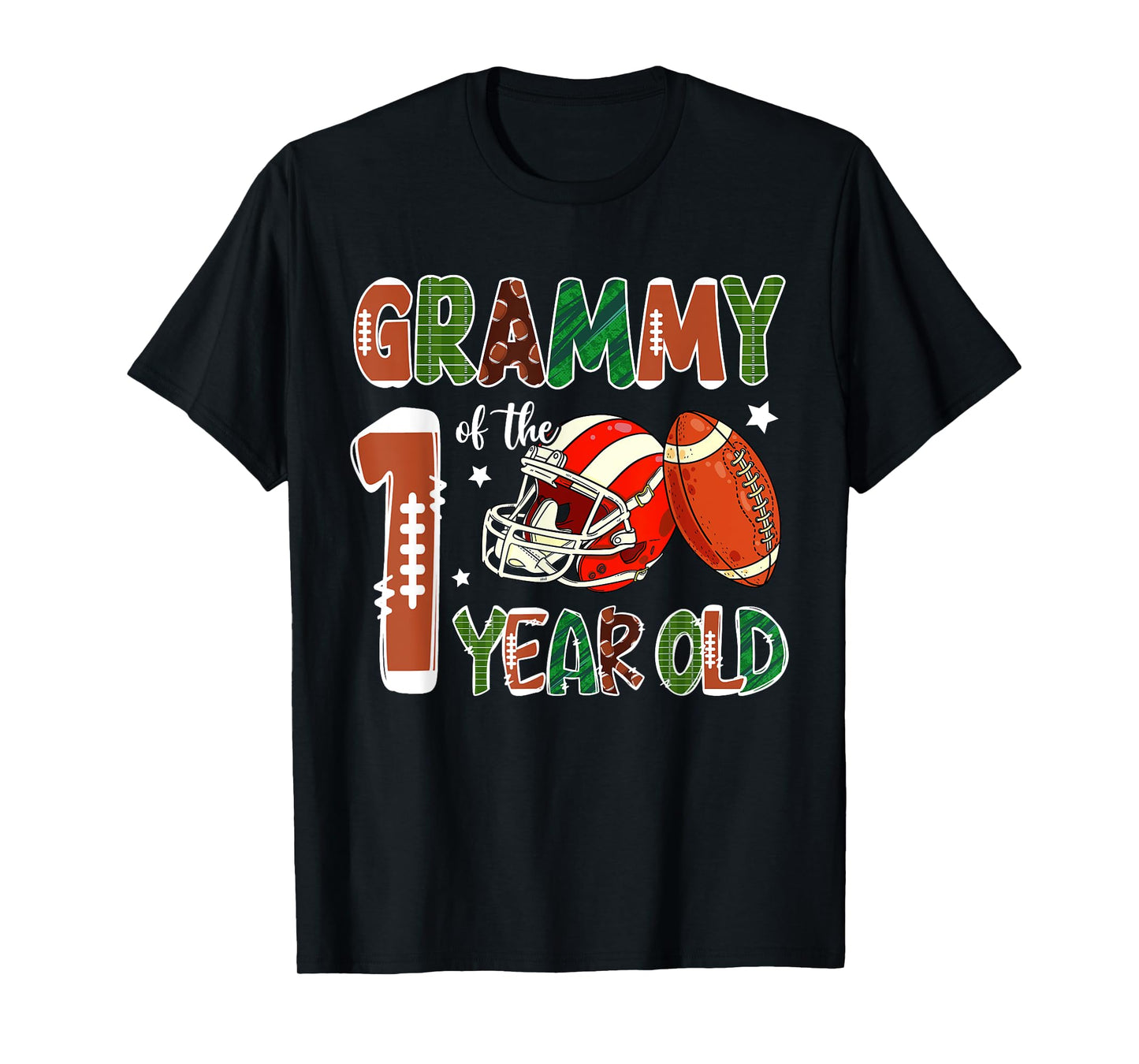 Grammy Of The 1 Year Old Football Themed 1st Birthday Party T-Shirt