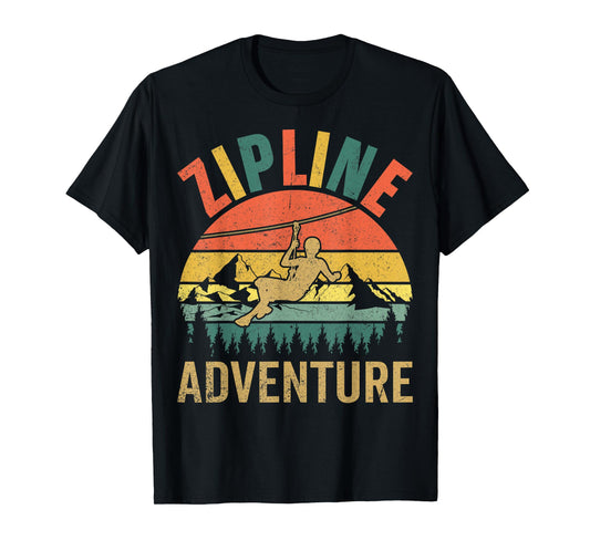 Retro Zipline Adventure - Vintage Ziplining Gifts Zipliner T-Shirt