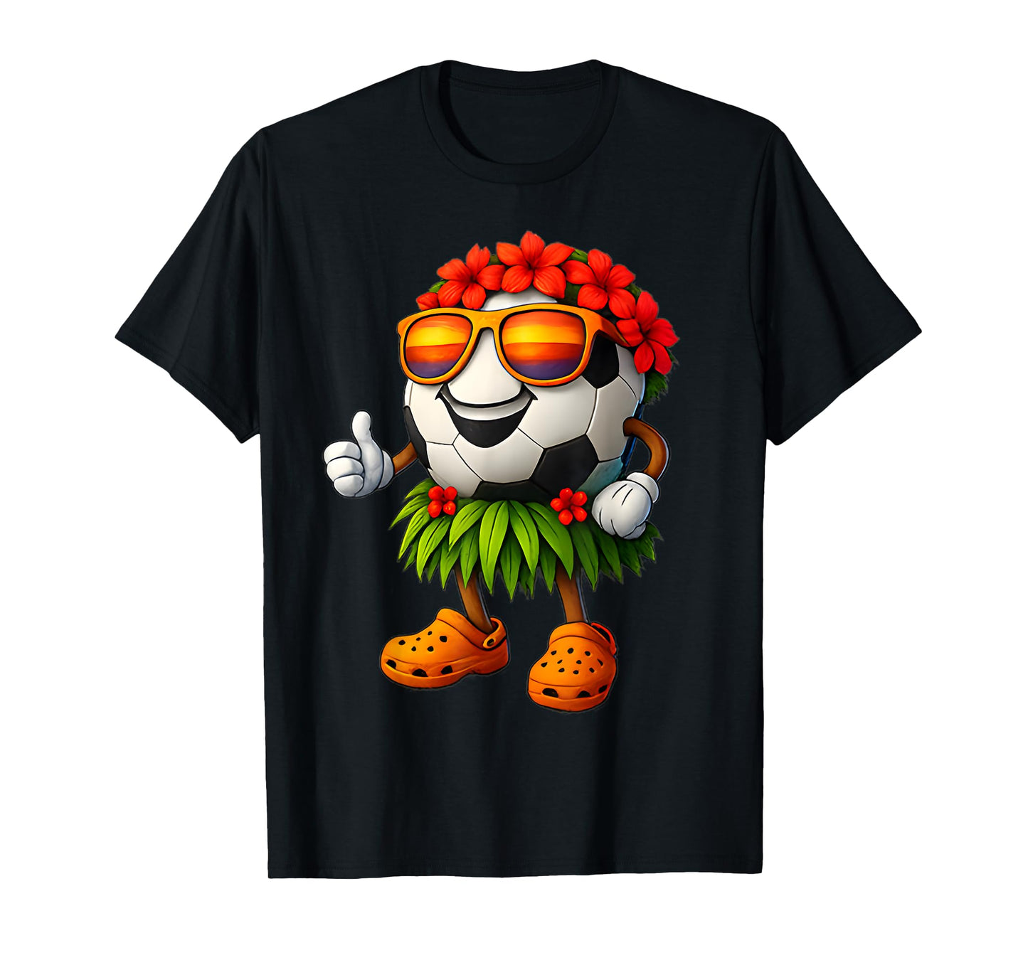 Funny Hawaii Soccer Ball Hawaiian Tropical Summer Vacation T-Shirt