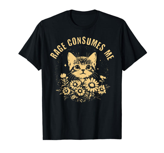 Rage Consumes Me Cute Cat Meme T-Shirt