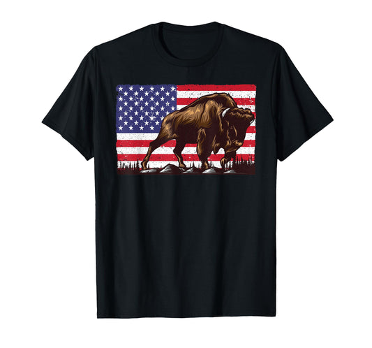 Cool Bison Design For Men Women Kids Buffalo Bison Lovers T-Shirt