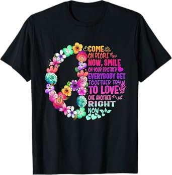 Hippie Come On People Now Smile On Your Brother T-Shirt