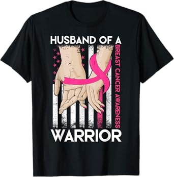 Husband Of A Warrior Breast Cancer Awareness Support Squad T-Shirt