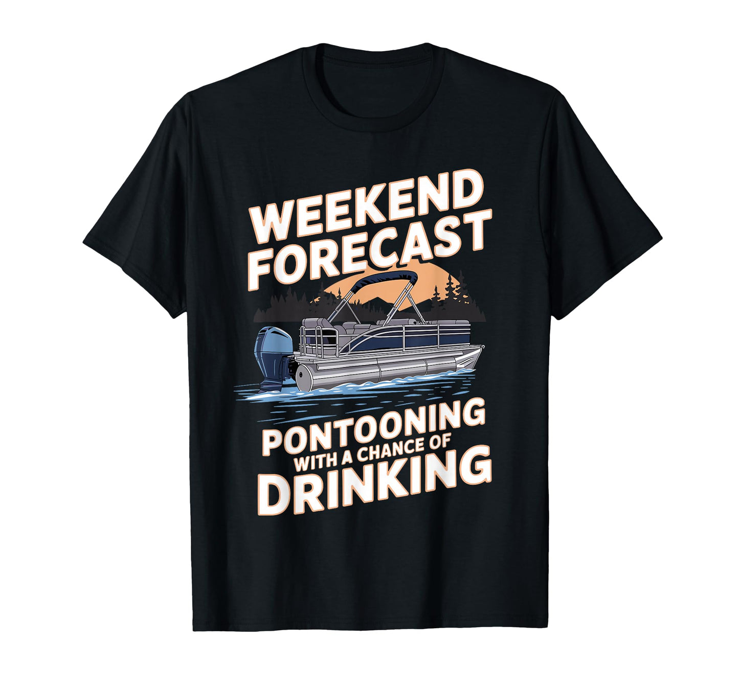 Funny Pontoon Captain Art For Men Women Pontoon Boat Captain T-Shirt