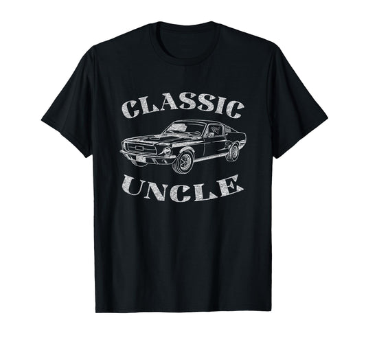 Funny Uncle Saying Classic Car Graphic T-Shirt