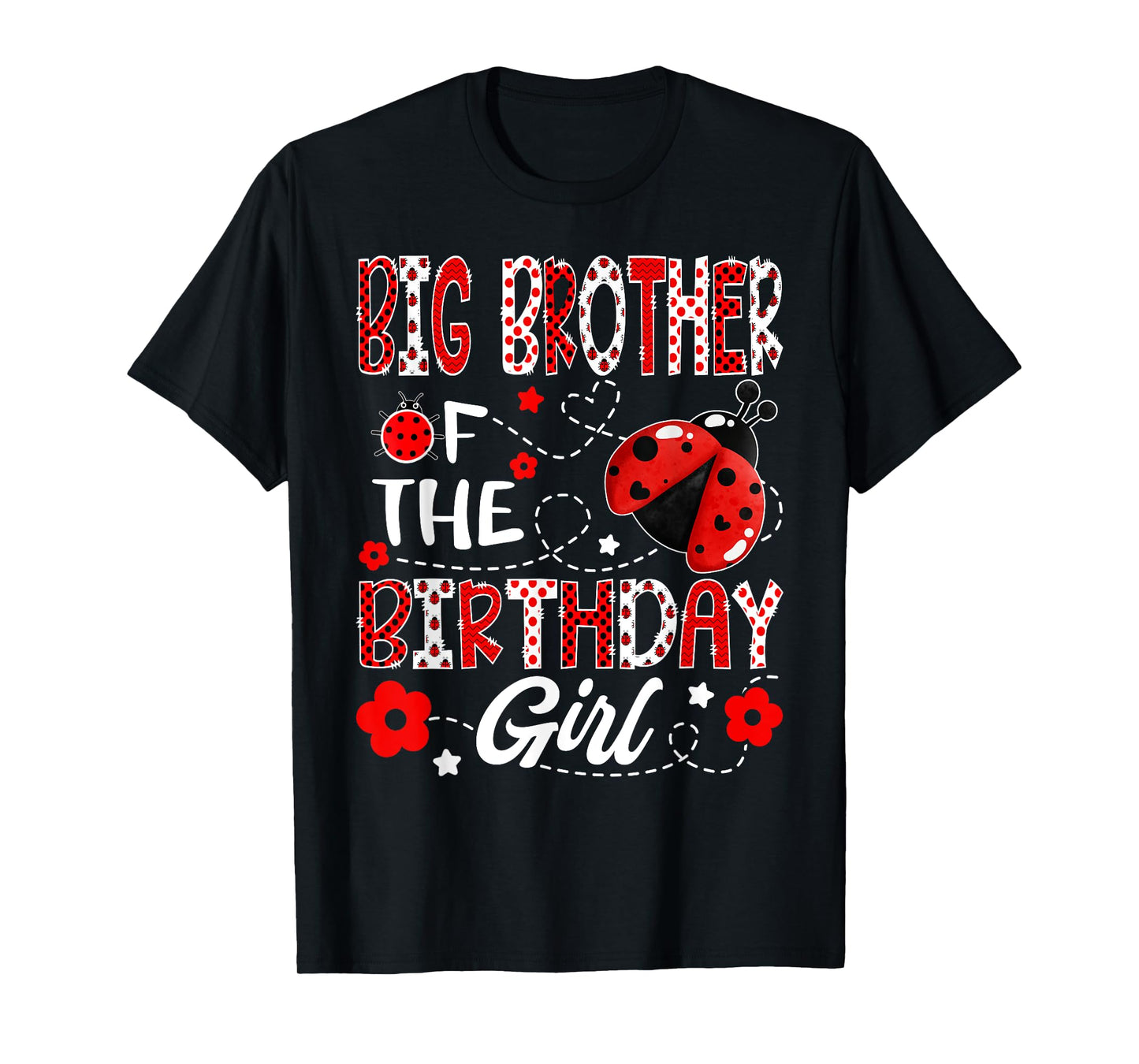 Big Brother of The Birthday Girl Ladybug Big Brother Bug T-Shirt