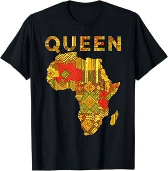 African Attire Women Tops Girls Kente Afro African Queen T-Shirt