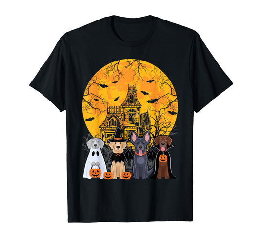 Cute Ghost Dogs Halloween Dog Lover Men Women Kids Costume T-Shirt