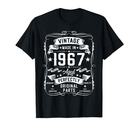 Vintage 1967 58 Years Old Gifts for Men 58yr 58th Birthday T-Shirt