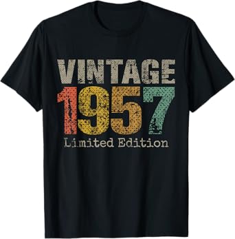 Vintage 1957 Limited Edition 68th Birthday Gifts 68 Year Old T-Shirt