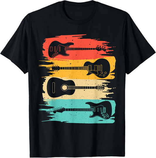Vintage Guitar Gift For Men Women Music Band Guitarist Stuff T-Shirt
