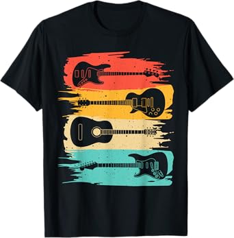 Vintage Guitar Gift For Men Women Music Band Guitarist Stuff T-Shirt