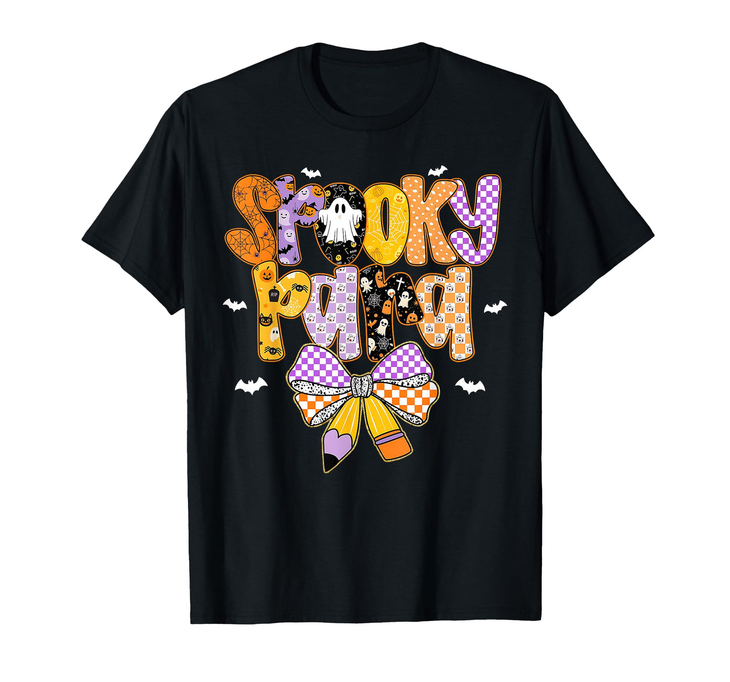 Spooky para Halloween Costume Paraprofessional Coquette Bow T-Shirt