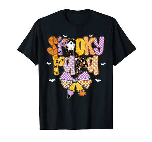 Spooky para Halloween Costume Paraprofessional Coquette Bow T-Shirt