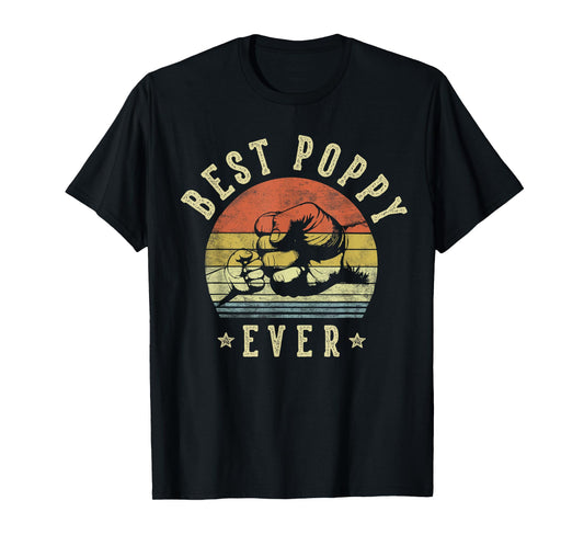 Best Poppy Ever - Retro Fist Bump Vintage Design Poppy T-Shirt