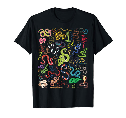 Types Of Snakes Educational Herpetologist Kids Boys Girls T-Shirt
