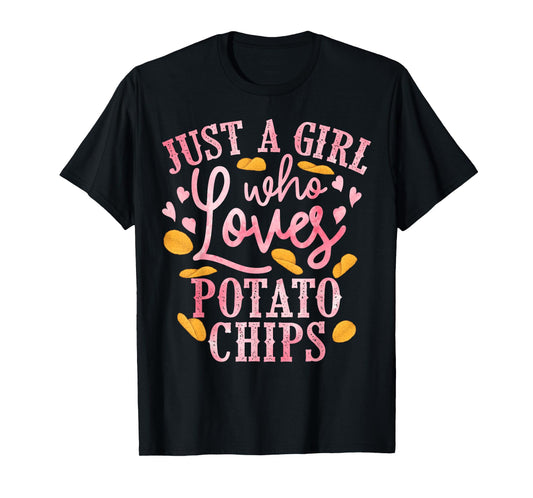 Funny Potato Chips Design For Women Girls Kids Bag Of Chips T-Shirt