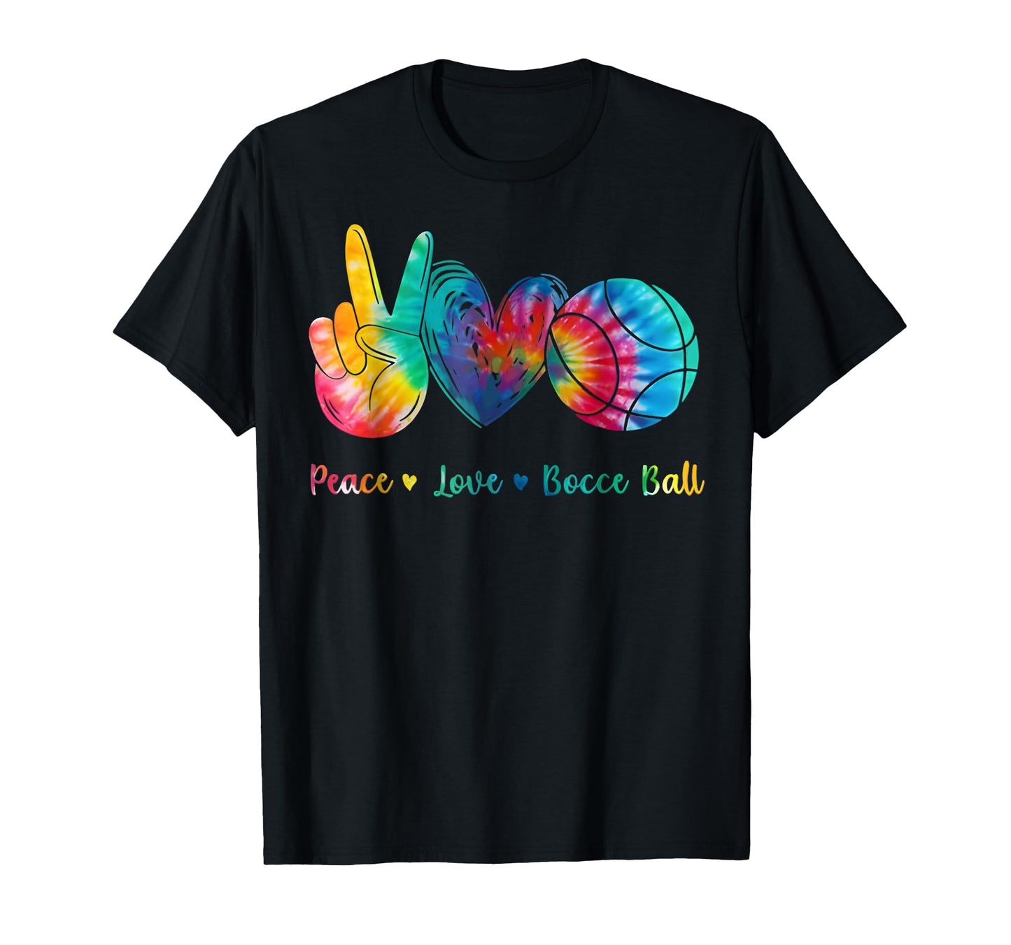 Peace Love Bocce Ball Tie Dye T-Shirt