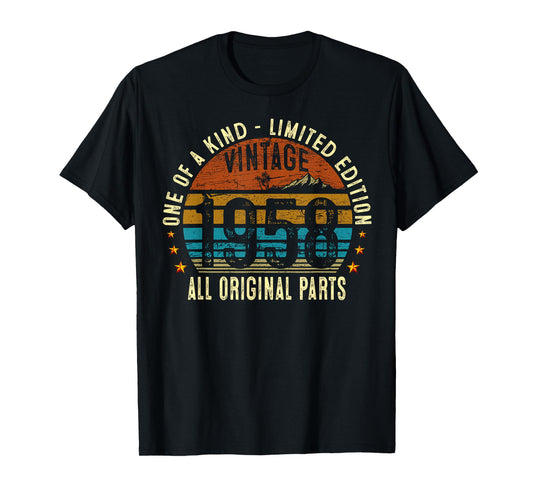 Vintage 1958 67 Years Old Men Women 67th Birthday Gifts T-Shirt