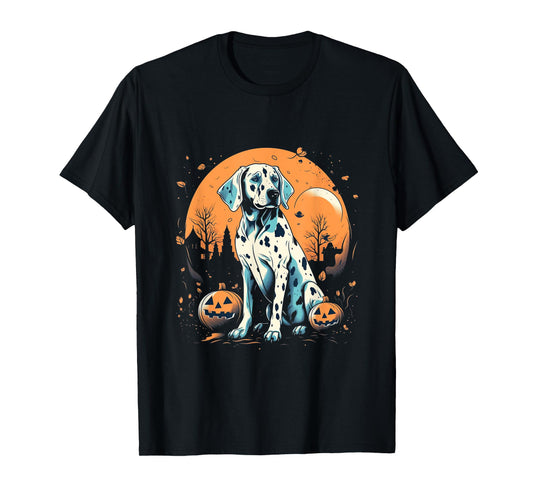 Dalmatian Pumpkin Halloween Costume Dog Puppy Men Women Kids T-Shirt