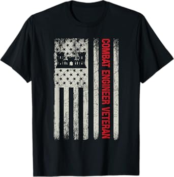 Combat Engineer Veteran Engineering Veteran's Day T-Shirt
