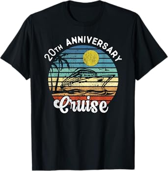 20th Wedding Anniversary Cruise Tee Romantic Anniversaries T-Shirt