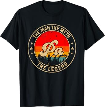 Pa the Man the Myth the Legend Father's Day for Grandpa T-Shirt