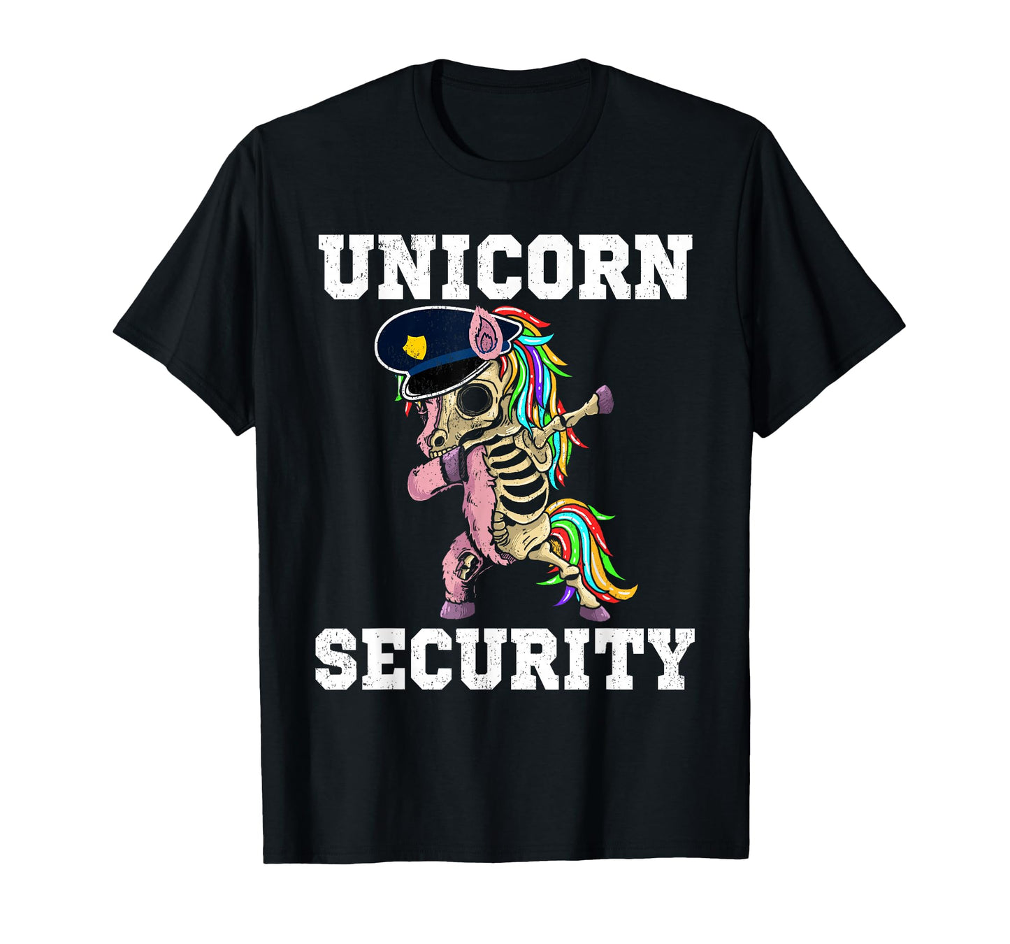 Unicorn Security Funny Unicorn Skeleton Dabbing Family Group T-Shirt