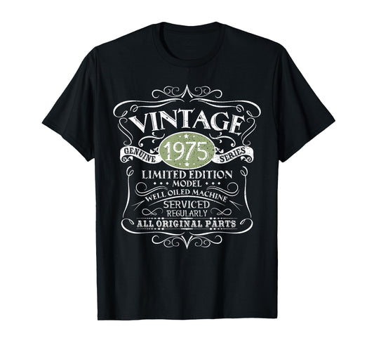 Vintage 1975 50th Birthday All Original Parts Design T-Shirt