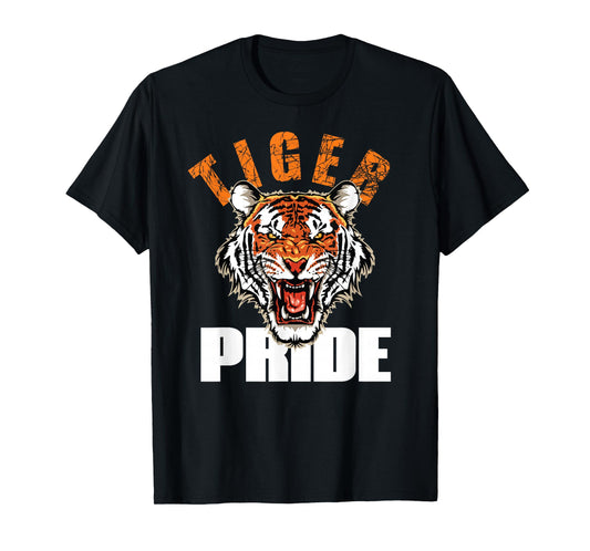 Tiger Pride Retro Jersey Style Tee Tiger School Sports Team T-Shirt