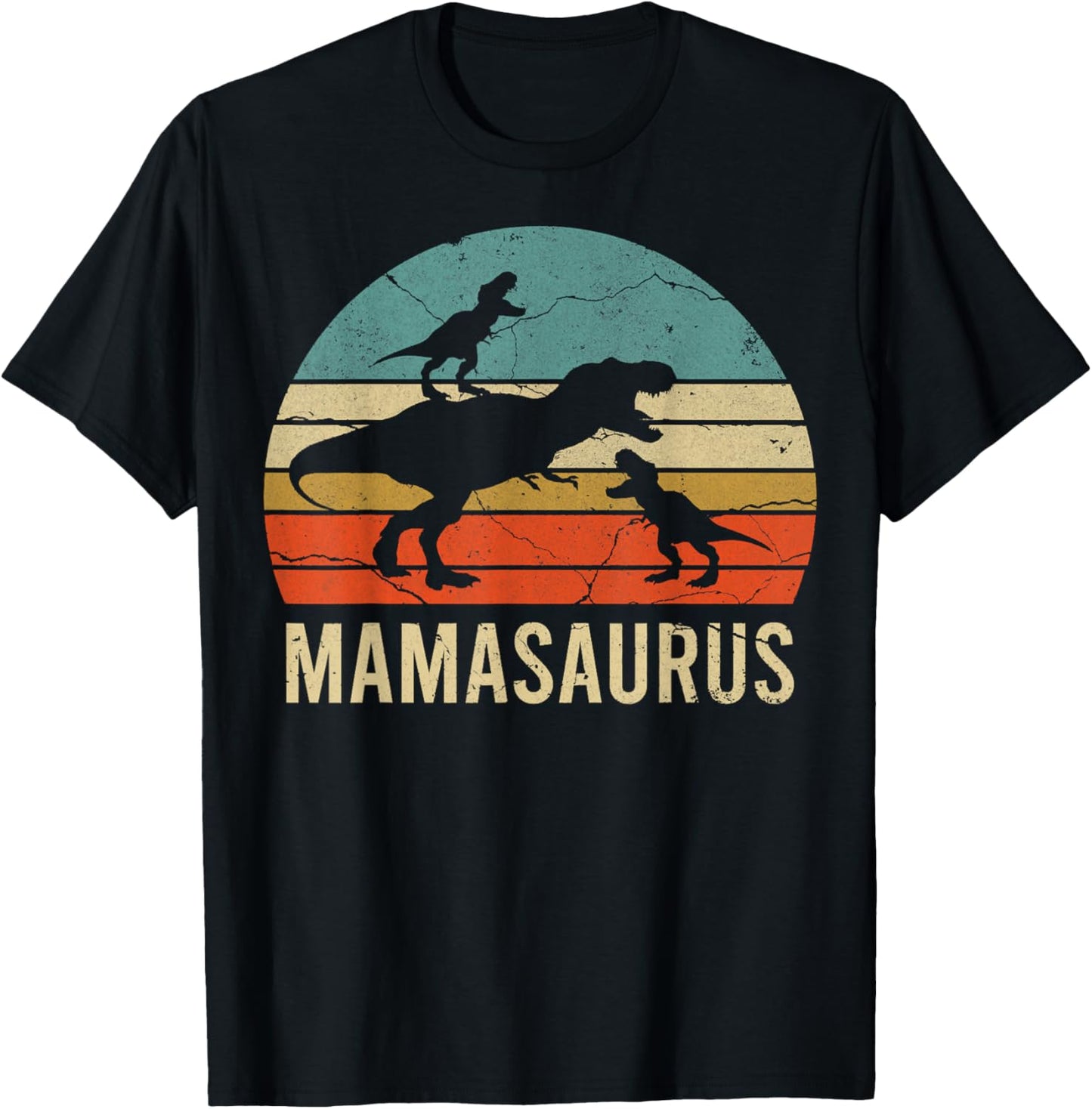 2 Two kid Mamasaurus 2020 Gift T-Shirt