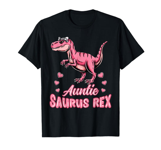 Auntie Saurus Rex Auntiesaurus Dinosaur Family T-Shirt