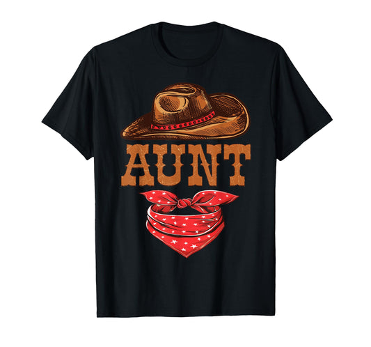 Aunt Western Birthday Cowboy Cowgirl Family Matching T-Shirt