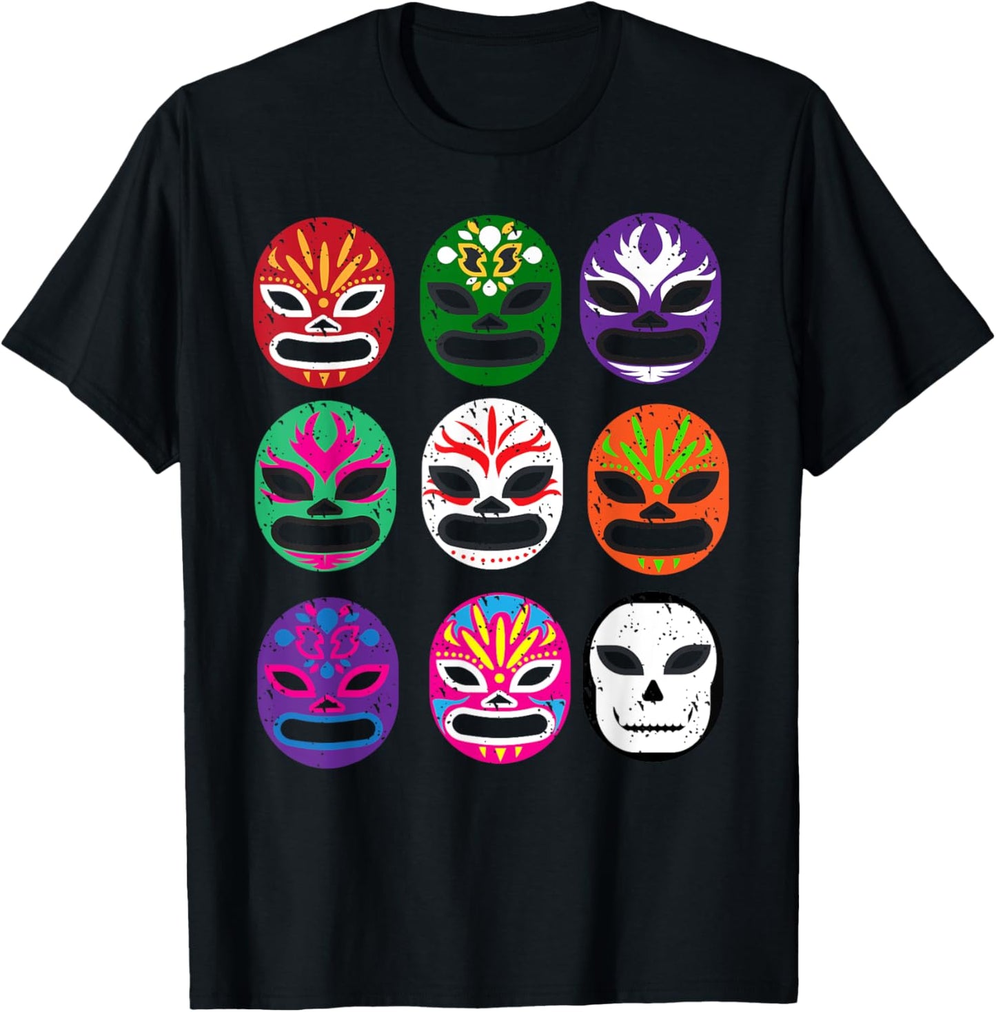 Lucha Libre Masks Shirt Mexican Wrestling Mask T Shirt T-Shirt