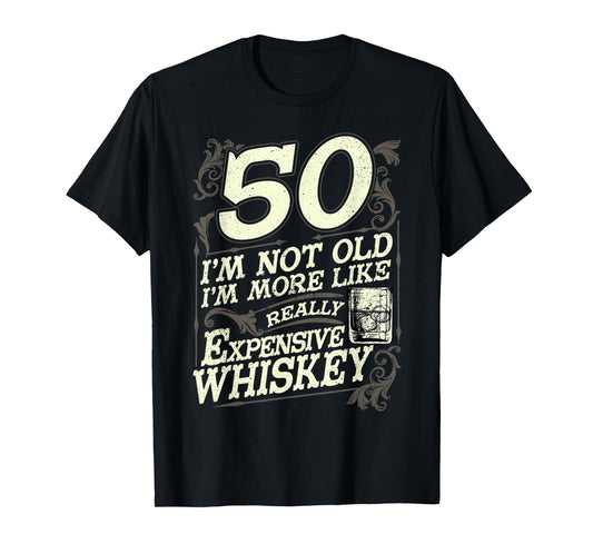50 Years Old Whiskey Bourbon 50th Birthday Whiskey Drinker T-Shirt