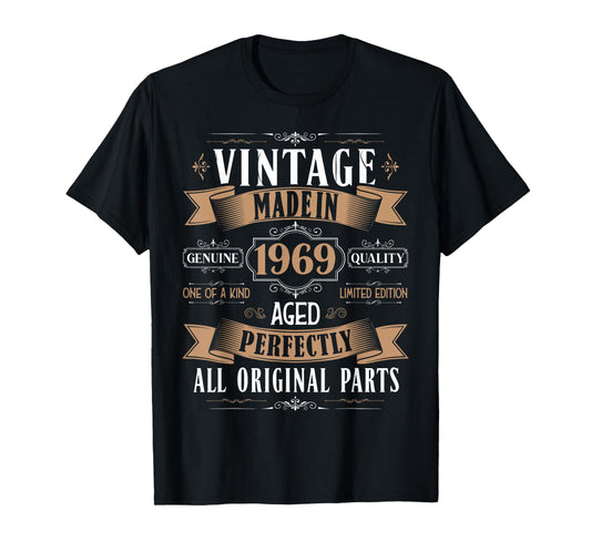 Vintage 56th birthday men Born 1969 56 years old Bday mens T-Shirt