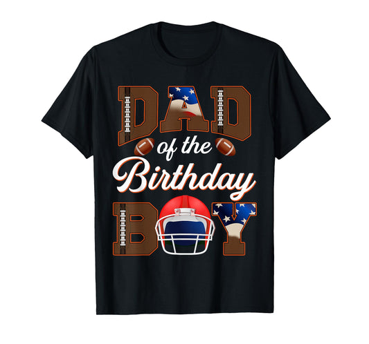 Dad And Mom Birthday Boy Football Family Matching Party T-Shirt